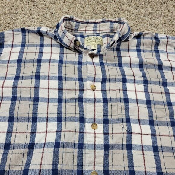 Cabelas Flannel Shirt Mens XL Multicolor Button Up Plaid Long Sleeve Outdoors - Picture 3 of 8